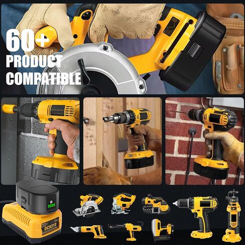 6.5Ah DC9096 DC9098 Battery Replacement for Dewalt 18V XPR Battery Compatible with DC9099 DE9039 DE9095 DE9096 DE9098 DW9095 DW9096 DW9098 DE9503 (2Pack) in Kuwait