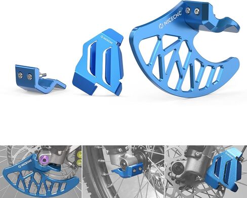 NICECNC Black Front Brake Caliper Guard & Front Brake Disc Guard Compatible with Surron Light bee X/S/ L1E Compatible with Segway X160 X260 See Fitment in Saudi Arabia
