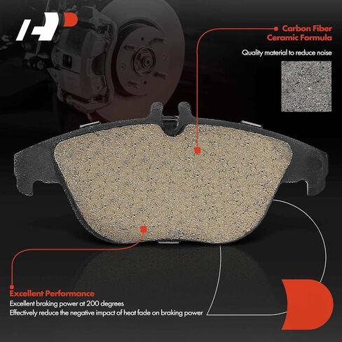 A-Premium Rear Ceramic Disc Brake Pads Set Compatible with Select Mercedes-Benz Models - C230 2008-2009, C250 2010-2015, C300/C350 2008-2014, E350 2010-2014, E400 2017, GLK250 2013-2015, GLK350, E550 in Saudi Arabia