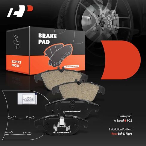 A-Premium Rear Ceramic Disc Brake Pads Set Compatible with Select Mercedes-Benz Models - C230 2008-2009, C250 2010-2015, C300/C350 2008-2014, E350 2010-2014, E400 2017, GLK250 2013-2015, GLK350, E550 in Saudi Arabia