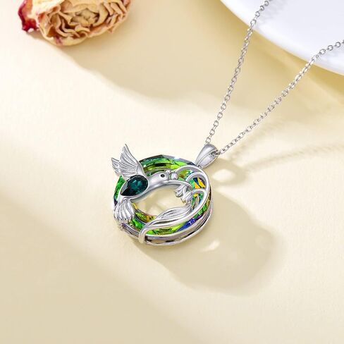 Dragonfly Necklace 925 Sterling Silver Dragonfly/Sunflower Bee Pendant Necklace Dragonfly with Blue Circle Crystal Dragonfly Jewelry Gifts as Holiday Christmas Gifts for Women in Kuwait
