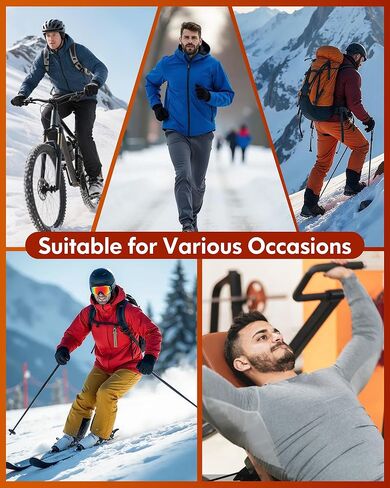 ملابس داخلية حرارية طويلة من CL convallaria للرجال مكونة من قطعتين من الصوف الناعم المبطن بطبقة أساسية للطقس البارد XS-4XL in Kuwait