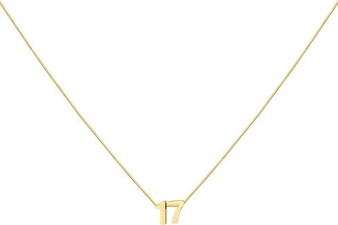 Number Necklace for Women Dainty 14K Gold Plated Number Pendant Necklace Personalized Jewelry Football Basketball Baseball Gift in Kuwait