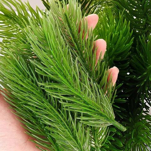 20pcs Artificial Pine Branches Fake Plants Christmas Tree Garland DIY Decorations Home Merry Christmas Party Supplies,Green (12cm) in Saudi Arabia