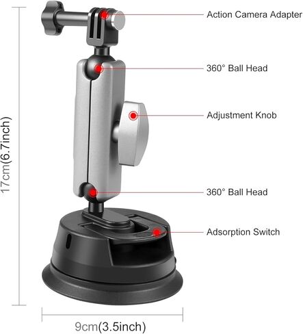Motorcycle Bicycle Heavy Duty Clamp for Insta360 X4 X3 X2, TzezFoz Double Clamps Handlebar Holder with 150cm Selfie Stick for GoPro Hero 12/11/10/9/8 Invisible Selfie Stick for Product Photography in Kuwait
