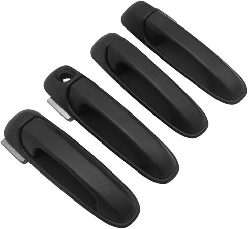 4Pcs 55275948AB Exterior Door Handle, Replacement for Dodge Ram 1500 2500 3500 2002-2009, Replaces 55275684AB 55275685AB (Black) in Saudi Arabia