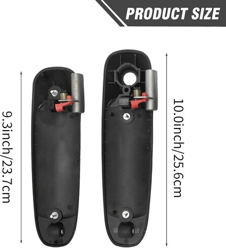 4Pcs 55275948AB Exterior Door Handle, Replacement for Dodge Ram 1500 2500 3500 2002-2009, Replaces 55275684AB 55275685AB (Black) in Saudi Arabia
