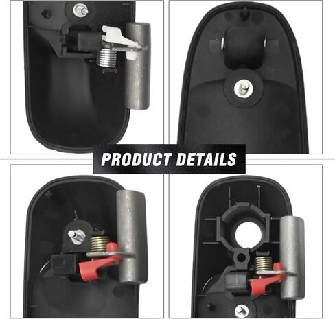 4Pcs 55275948AB Exterior Door Handle, Replacement for Dodge Ram 1500 2500 3500 2002-2009, Replaces 55275684AB 55275685AB (Black) in Saudi Arabia