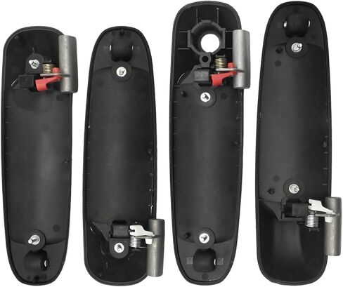 4Pcs 55275948AB Exterior Door Handle, Replacement for Dodge Ram 1500 2500 3500 2002-2009, Replaces 55275684AB 55275685AB (Black) in Saudi Arabia