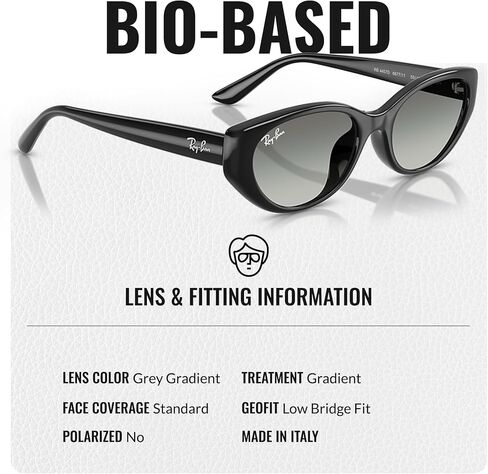 نظارات شمسية Ray-Ban RB4457D BIO-BASED ذات شكل دائري مربع للرجال والنساء مع مجموعة نظارات RAYBAN الرسمية in Kuwait