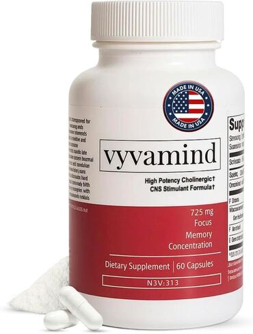 مكمل دعم الدماغ Vyvamind Nootropics لتعزيز التركيز وطاقة العمل المزدوج - تعزيز معرفي سريع المفعول للوضوح العقلي والتحفيز والهدوء، حل لضباب الدماغ، 60 كبسولة (NSV-313) in Saudi Arabia