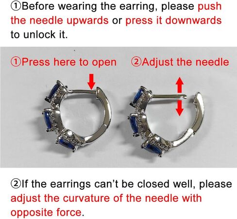 Trendy Pear Cubic Zirconia Hoop Earrings for Women Blue/White/Green/Red CZ Luxury Earrings in Saudi Arabia