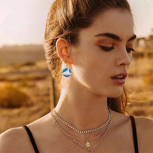 WCRAZYE 12 Pairs Planet Hoop Earrings for Women Creative Cartoon Solar System Rocket Earth Space Ship Astronauts Moon Saturn Dangle Drop Earrings Space Lover Gift Sci-Fi Jewelry in Saudi Arabia