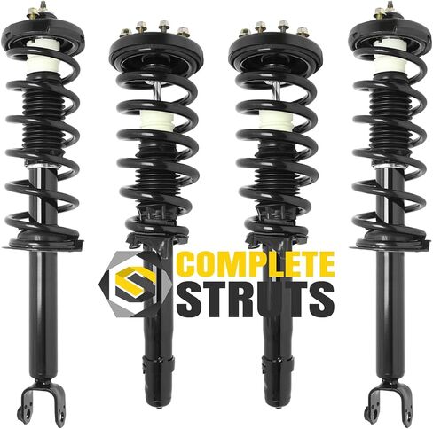 COMPLETESTRUTS - مجموعات الدعامات الأمامية والخلفية الكاملة مع استبدال نوابض لولبية لـ 2009-2014 Acura TL AWD - مجموعة من 4 قطع، أسود in Saudi Arabia