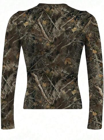 WDIRARA Women's Camo Long Sleeve T Shirt Camouflage Graphic Y2k Streetwear Tops in Saudi Arabia