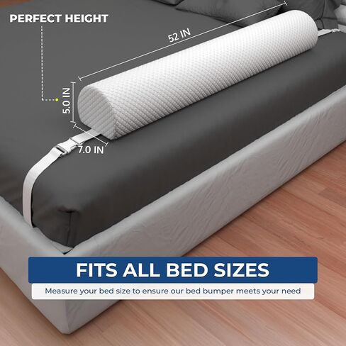 Premium Bed Bumper for Toddlers with Adjustable Straps | Portable Travel Bumpers for Toddlers | Toddler Bed Bumper for Full Size Bed, Twin, Queen & King | Toddler Bed Bumpers in Saudi Arabia
