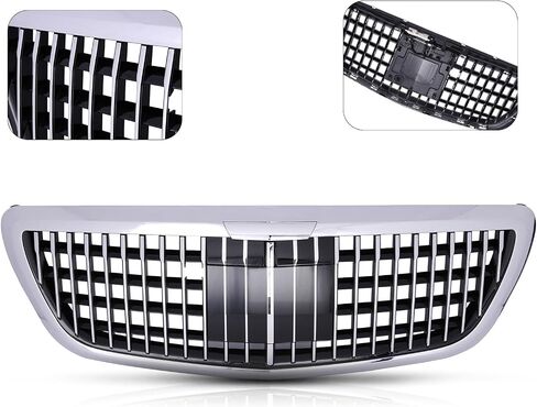 شبكة KARPAL الأمامية كروم متوافقة مع 2013-2020 Mercedes S class W222 S400 S550، Grill Maybach Style in Saudi Arabia