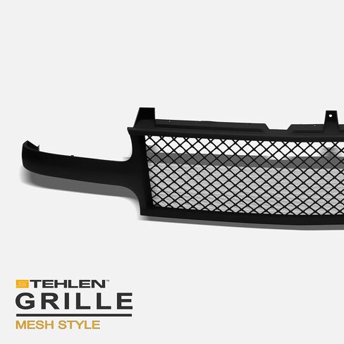 Stehlen 642167821946 متوافق مع 1999-2002 Chevy Silverado 1500 2500/2000-2006 Tahoe Suburban شبكة غطاء أمامي شبكي - أسود غير لامع in Kuwait
