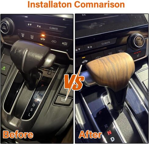 Car Gear Shift Knob Cover Compatible with Honda CRV CR-V 2017 2018 2019 2020 2021 2022 ABS Auto Interior Not for Hybrid (Peach Wood Grain) in Saudi Arabia