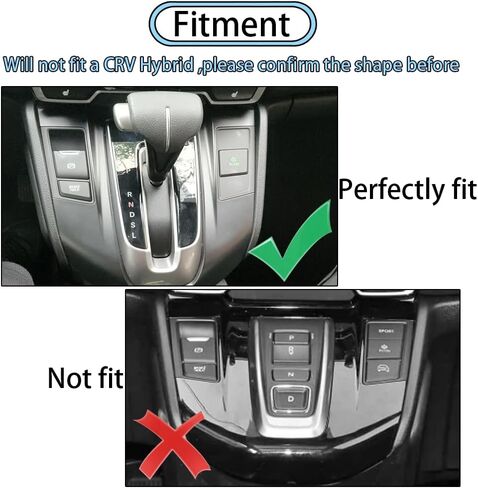Car Gear Shift Knob Cover Compatible with Honda CRV CR-V 2017 2018 2019 2020 2021 2022 ABS Auto Interior Not for Hybrid (Peach Wood Grain) in Saudi Arabia