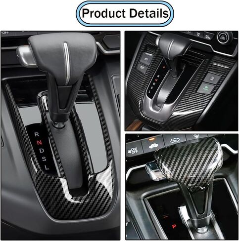 Car Gear Shift Knob Cover Compatible with Honda CRV CR-V 2017 2018 2019 2020 2021 2022 ABS Auto Interior Not for Hybrid (Peach Wood Grain) in Saudi Arabia