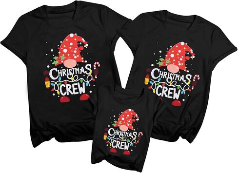 Family Christmas Shirts Merry Christmas Matching Outfits Xmas Graphic Tees Holiday Short Sleeve Tops in Saudi Arabia