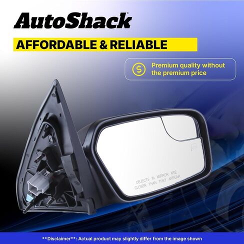 AutoShack Side View Mirror Power Black | Replacement for 2006-2008 2009 2010 Ford Explorer 2007-2010 Explorer Sport Trac 4.0L 4.6L V6 V8 4WD AWD RWD | Passenger Side | 1-PC in Saudi Arabia
