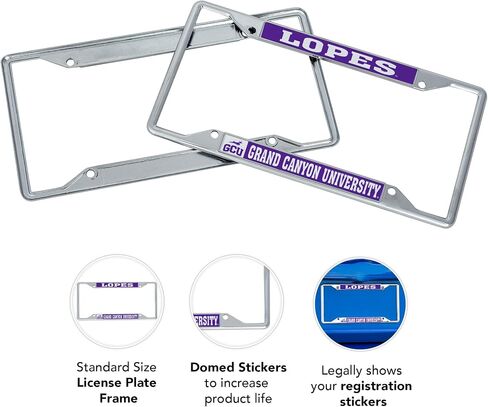 Desert Cactus Grand Canyon University Car Accessories Antelopes Metal License Plate Frame and Tag Holder for Front or Rear of Car (Mascot) in Saudi Arabia