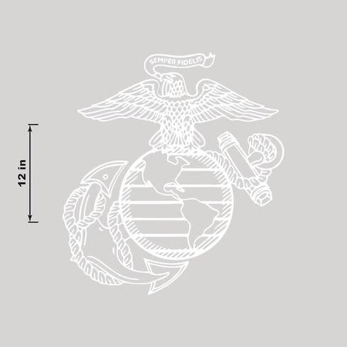 United States Marine Corps Design Car Bumper Sticker, Weather Resistant Vinyl Decal for car, Laptop, Window, Tank - 12 Inches in Saudi Arabia