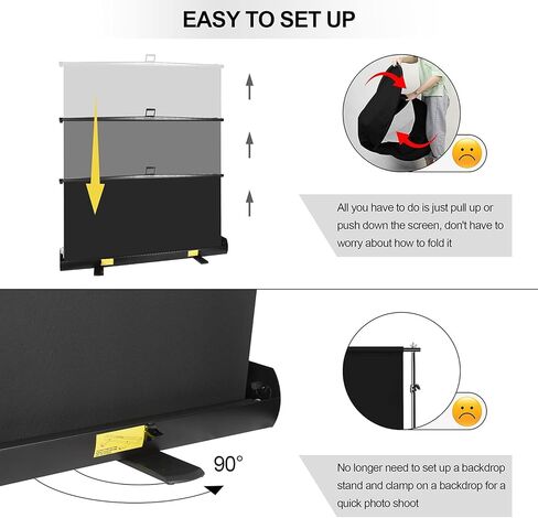 EMART Upgrade Green Screen, 61x72in Collapsible Chroma Key Panel for Background Removal, Portable & Retractable Wrinkle-Resistant Green Backdrop with Stand for Streaming, Photographic Studio, TikTok in Kuwait