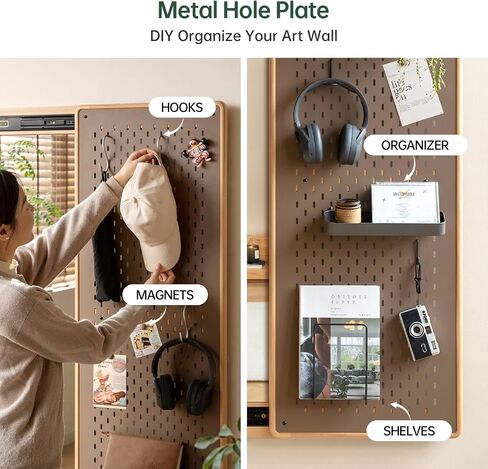 47″x33″ Full Length Mirror with Storage, Solid Beech Wood Wall Mirror, Multifunctional Design Panel Moveable Door Hanging Mirror for Bedroom, Livingroom, Cloakroom in Saudi Arabia