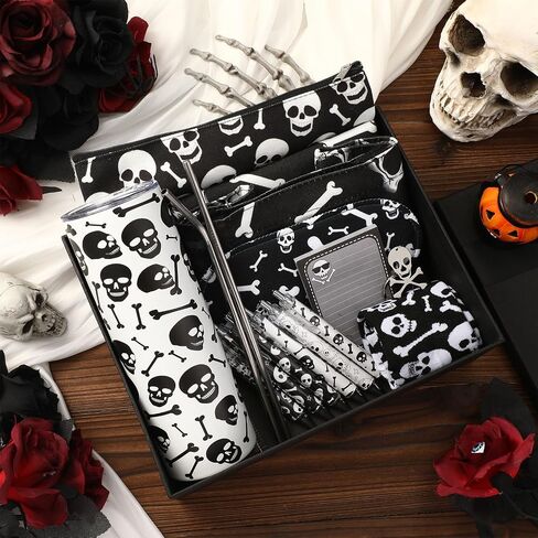 Wonderjune 14 Set Halloween Basket Gift for Women- Skeleton Gifts Box for Girls Kids Teens Mom Friend Sister in Saudi Arabia