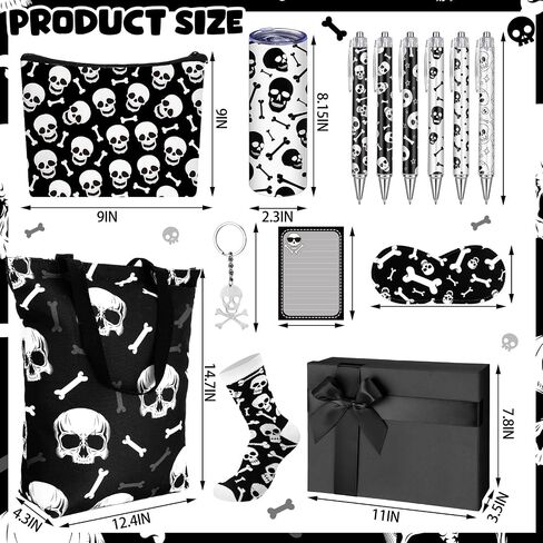 Wonderjune 14 Set Halloween Basket Gift for Women- Skeleton Gifts Box for Girls Kids Teens Mom Friend Sister in Saudi Arabia