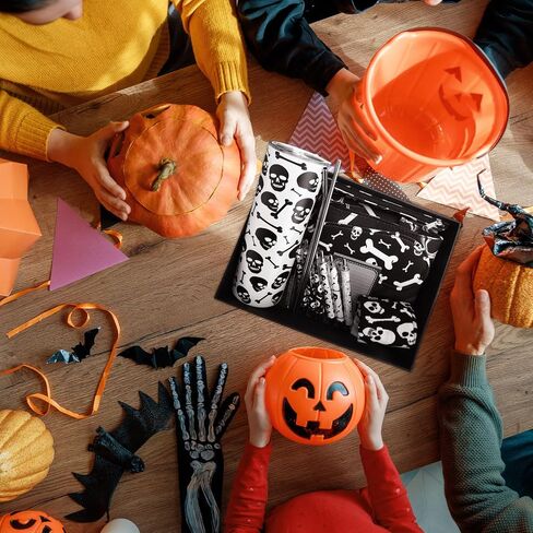 Wonderjune 14 Set Halloween Basket Gift for Women- Skeleton Gifts Box for Girls Kids Teens Mom Friend Sister in Saudi Arabia