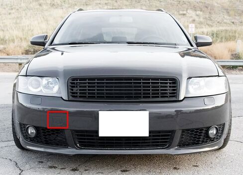 iJDMTOY Unpainted/Primed Front Bumper Tow Hook Cap Cover Replacement Compatible With Audi 2001-2005 B6 Model A4/S4 Standard Bumper in Saudi Arabia