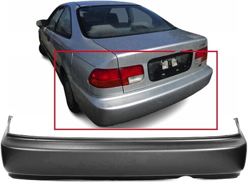 FitParts متوافق مع غطاء المصد الخلفي 1996 1997 1998 Honda Civic Sedan Coupe HO1100178 DX EX GX HX Si LX. جاهز للرسم. 04715S01A00ZZ in Saudi Arabia