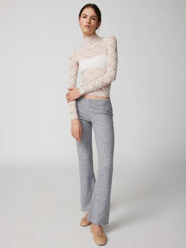 Womens Floral Printed Mesh Tops See Through Blouses One Piece Long Sleeve Sheer Cover Up Shirts Clubwear in Saudi Arabia