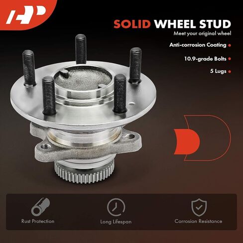 A-Premium Rear Wheel Bearing and Hub Assembly with ABS Ring & 5-Lug Compatible with Hyundai Sonata 2006-2009 & Kia Optima 2006-2010 in Saudi Arabia