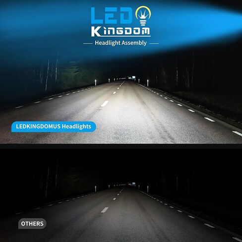 مجموعة المصابيح الأمامية LEDKINGDOMUS، معتمدة من DOT، متوافقة مع 2006 2007 2008 دودج رام 1500/06-09 دودج رام 2500 3500 استبدال المصابيح الأمامية بيك اب غطاء أسود كهرماني عاكس عدسة شفافة in Kuwait