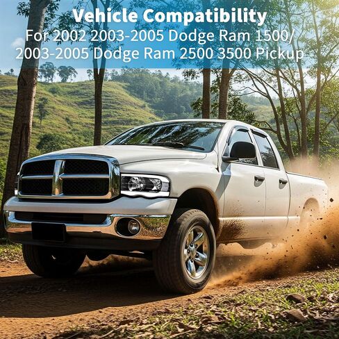 مجموعة المصابيح الأمامية LEDKINGDOMUS، معتمدة من DOT، متوافقة مع 2006 2007 2008 دودج رام 1500/06-09 دودج رام 2500 3500 استبدال المصابيح الأمامية بيك اب غطاء أسود كهرماني عاكس عدسة شفافة in Kuwait