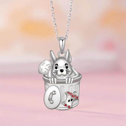 Possum Gifts 925 Sterling Silver Opossum Necklace Cute Animal Possum Jewelry Gifts for Women in Kuwait