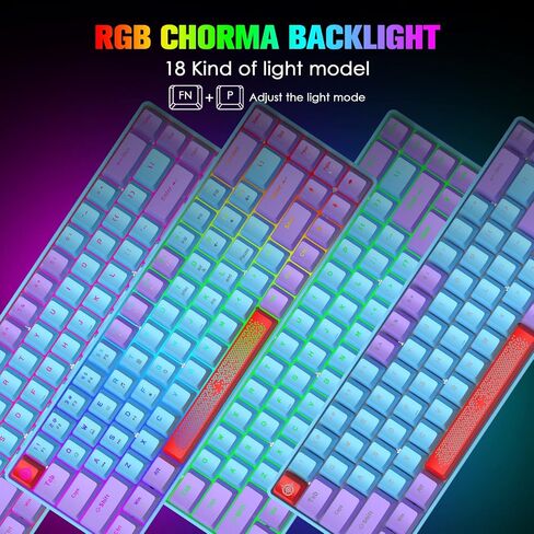 لوحة مفاتيح ميكانيكية سلكية 60% من FELICON، لوحة مفاتيح ألعاب صغيرة مدمجة بإضاءة خلفية RGB 68 مفتاحًا، جميع المفاتيح مضادة للشبح، لوحة ماوس ملونة مقاومة للماء من النوع C لأجهزة الكمبيوتر المحمول التي تعمل بنظام Windows وأجهزة الكمبيوتر المحمول Mac (مفتاح  in Saudi Arabia