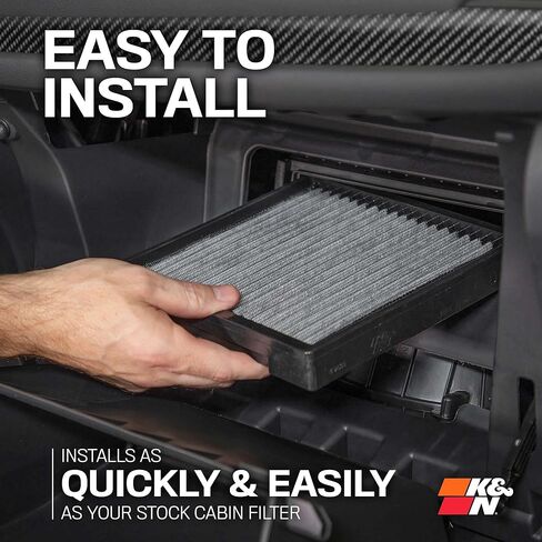 K&N LIFETIME Cabin Air Filter: Premium, Washable, Clean Air for your Cabin: Compatible with 2001-2018 Hyundai/Kia: (See Product Description for Select Models) VF2007 in Saudi Arabia