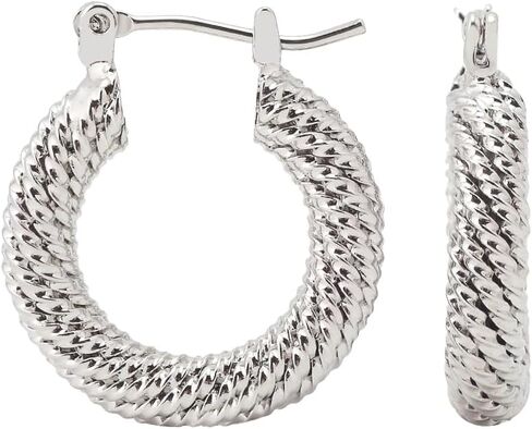 RENAIZ Dainty Lightweight Hoop & Stud Earrings for Women – 14K Gold Plated & Rhodium Plated, Minimalist Geometric Hypoallergenic Jewelry, Tiny Dainty Everyday Studs and Hoops in Kuwait