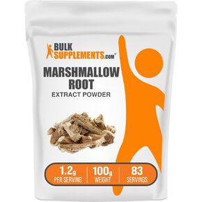 BulkSupplements.com Marshmallow Root Extract Powder - Marshmallow Root Supplement, Herbal Supplement - Gluten Free, 1.2g per Serving, 250g (8.8 oz) (Pack of 1) in Saudi Arabia