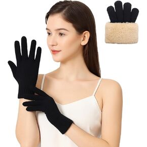 Thermal Fleece-Lined Gloves - Unisex Black Winter Hand Warmers for Cycling, Running & Outdoor Sports in Kuwait