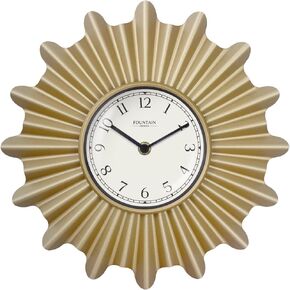 18 Inch Mid Century Modern Starburst Wall Clock,Silent Non Ticking Metal Wall Clock Decorative for Living Room Decor,Antique Copper in Saudi Arabia