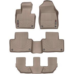 بطانات أرضية مخصصة من WeatherTech لسيارة فولفو XC90 - مجموعة كاملة (44828-1-2-3)، أسود in Kuwait