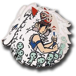 Princess Mononokes Shan Kodama Hard Enamel Pin Cute Cartoons White Wolf Animal Brooch Buttons Jewelry for Jackets Jeans Backpack Cloth Lapel Bag Hat Gift for Anime Movie Fans Men Women Girl Boy in Saudi Arabia