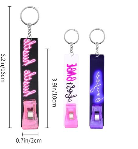 3PCS Credit Card Puller, Cute Debit Bank Card Grabber for Long Nails ATM Keychain Women with Plastic Clip in Saudi Arabia